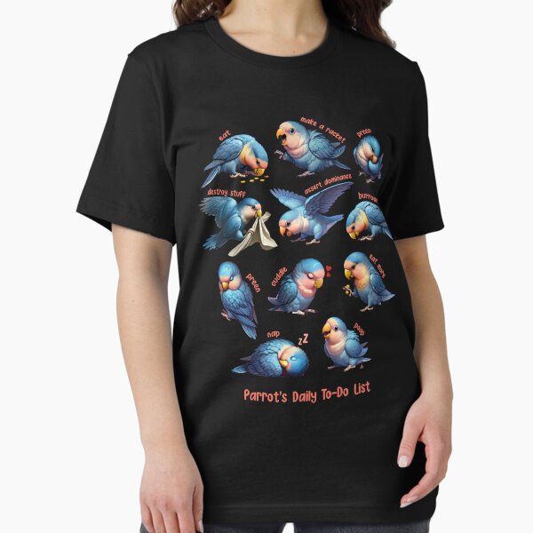 Item preview, Blue Peach-Faced Lovebird Daily To-Do List Parrot Lover Birding designed and sold by Kimberley King Art  King Art.
