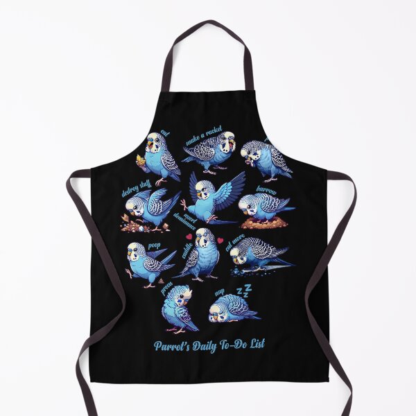Item preview, Budgerigar Daily To-Do List Blue Parakeet Parrot Lover Birding designed and sold by Kimberley King Art King Art.