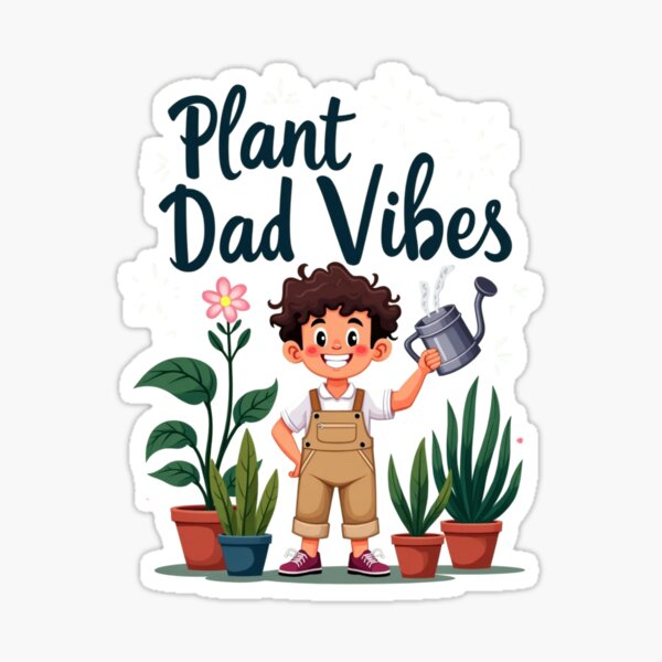 Vista previa del artículo con la obra «Vibraciones de papá plantador: Agua. Relajación. Repetición.», diseñado y vendido por Marvis-Bills.