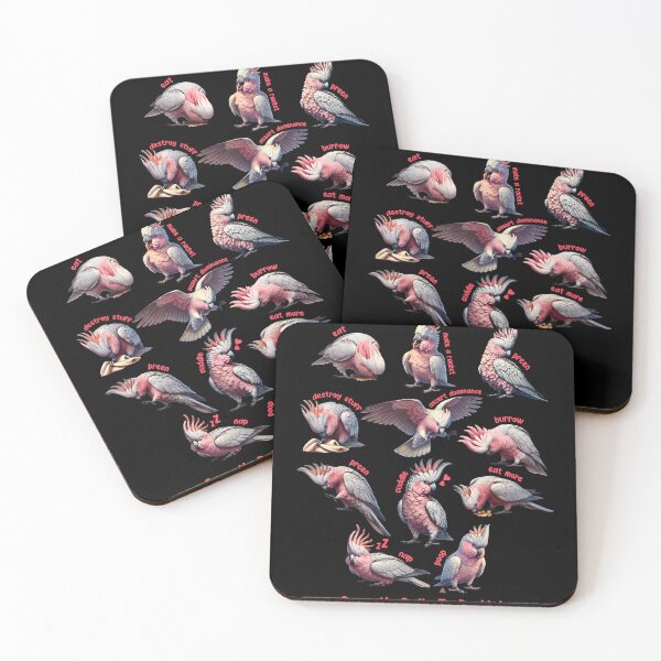 Item preview, Cockatoo Galah Daily To-Do List Pink Parrot Lover Birding designed and sold by Kimberley King Art  King Art.
