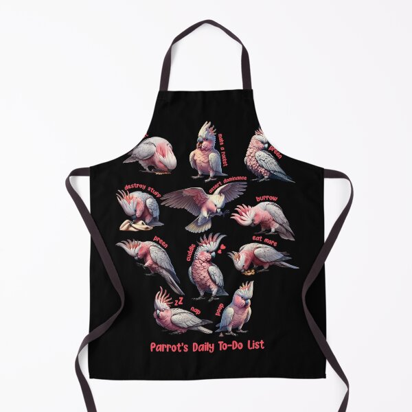 Item preview, Cockatoo Galah Daily To-Do List Pink Parrot Lover Birding designed and sold by Kimberley King Art King Art.