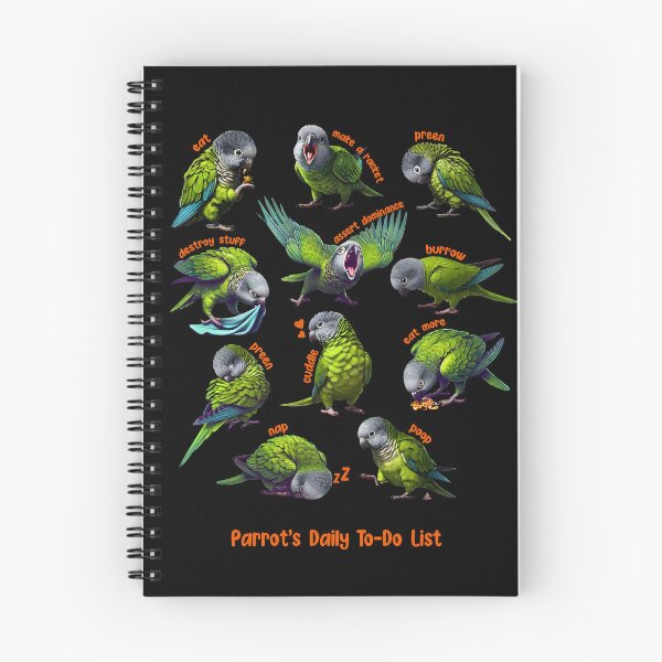 Item preview, Dusky Conure Daily To-Do List Parrot Lover Birding designed and sold by Kimberley King Art  King Art.