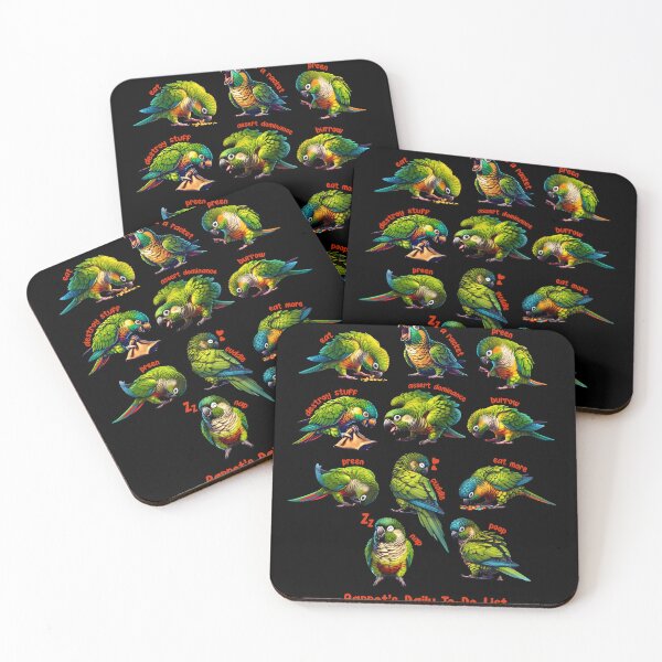 Item preview, Green Cheek Conure Daily To-Do List Parrot Lover Birding designed and sold by Kimberley King Art  King Art.
