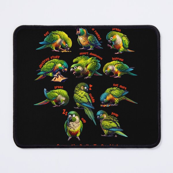 Item preview, Green Cheek Conure Daily To-Do List Parrot Lover Birding designed and sold by Kimberley King Art  King Art.