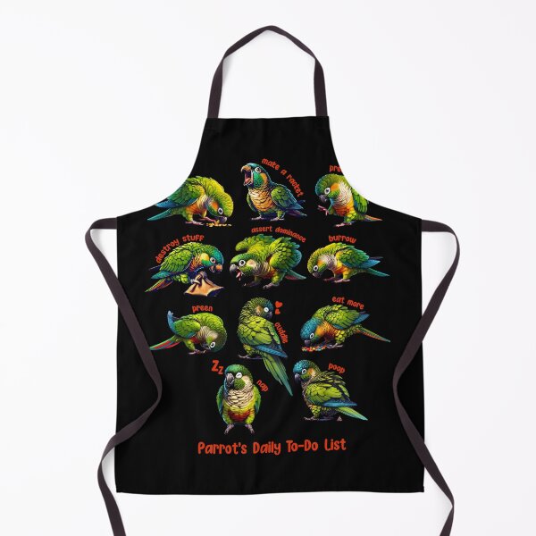 Item preview, Green Cheek Conure Daily To-Do List Parrot Lover Birding designed and sold by Kimberley King Art  King Art.