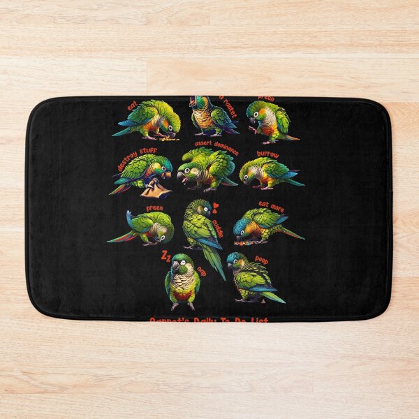 Item preview, Green Cheek Conure Daily To-Do List Parrot Lover Birding designed and sold by Kimberley King Art  King Art.