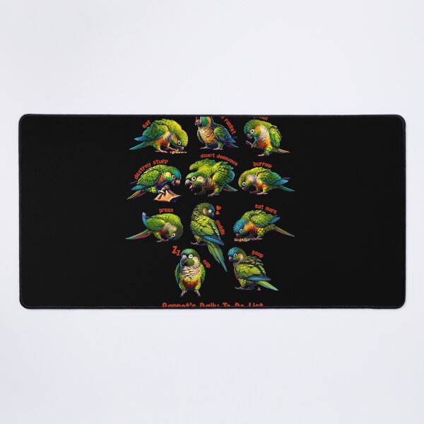 Item preview, Green Cheek Conure Daily To-Do List Parrot Lover Birding designed and sold by Kimberley King Art King Art.