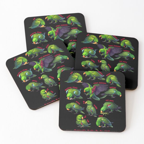 Item preview, Green Eclectus Daily To-Do List Parrot Lover Birding designed and sold by Kimberley King Art  King Art.