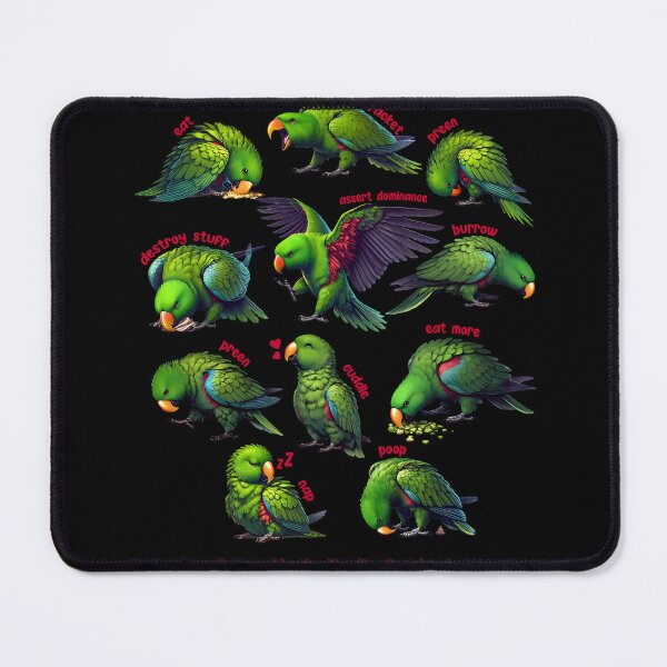 Item preview, Green Eclectus Daily To-Do List Parrot Lover Birding designed and sold by Kimberley King Art King Art.