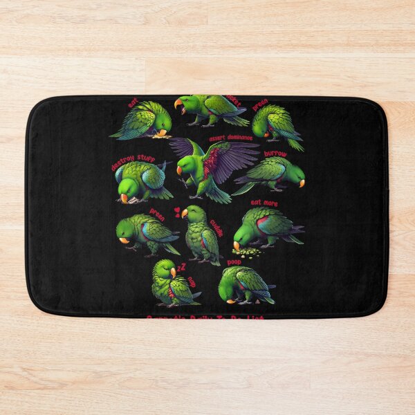 Item preview, Green Eclectus Daily To-Do List Parrot Lover Birding designed and sold by Kimberley King Art  King Art.