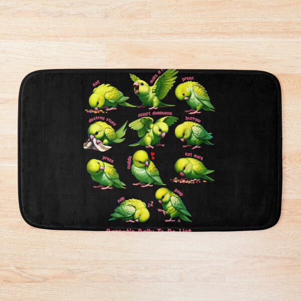 Item preview, Green Parrotlet Daily To-Do List Parrot Lover Birding designed and sold by Kimberley King Art  King Art.