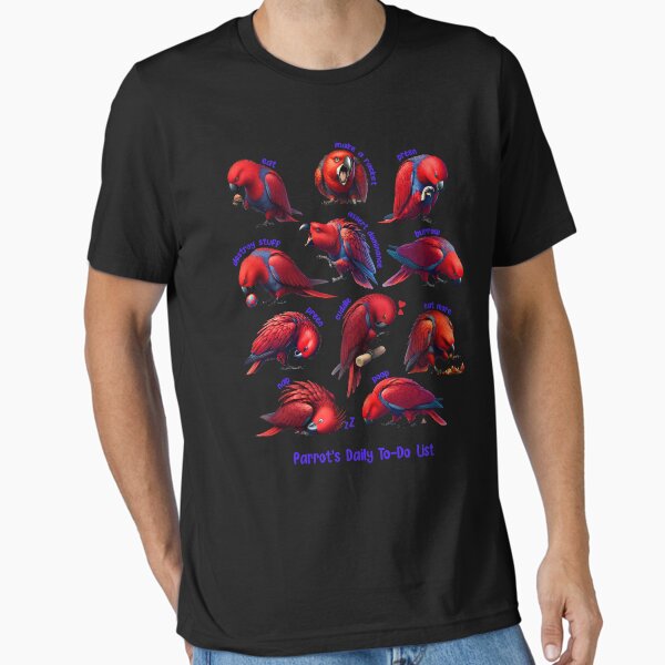 Item preview, Red Eclectus Daily To-Do List Parrot Lover Birding designed and sold by Kimberley King Art  King Art.