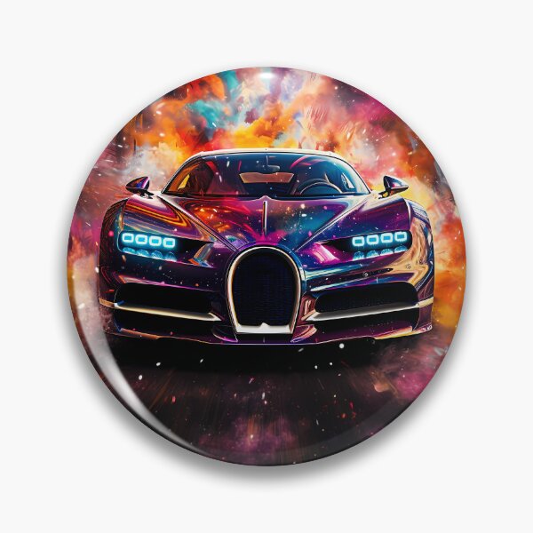Item preview, Futuristic Hypercar In Explosive Neon Artwork designed and sold by RevUpDesign.