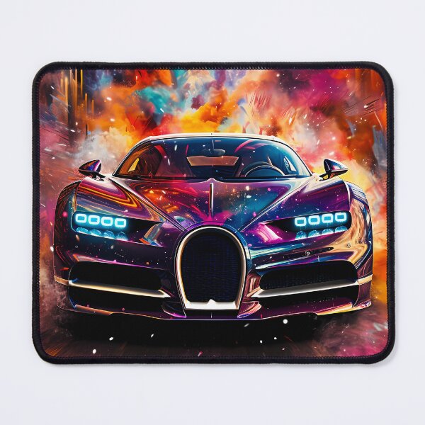 Item preview, Futuristic Hypercar In Explosive Neon Artwork designed and sold by RevUpDesign.