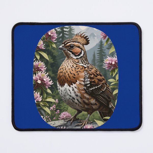 Item preview, Ruffed Grouse Surrounded By Mountain Laurel Flowers designed and sold by taiche.
