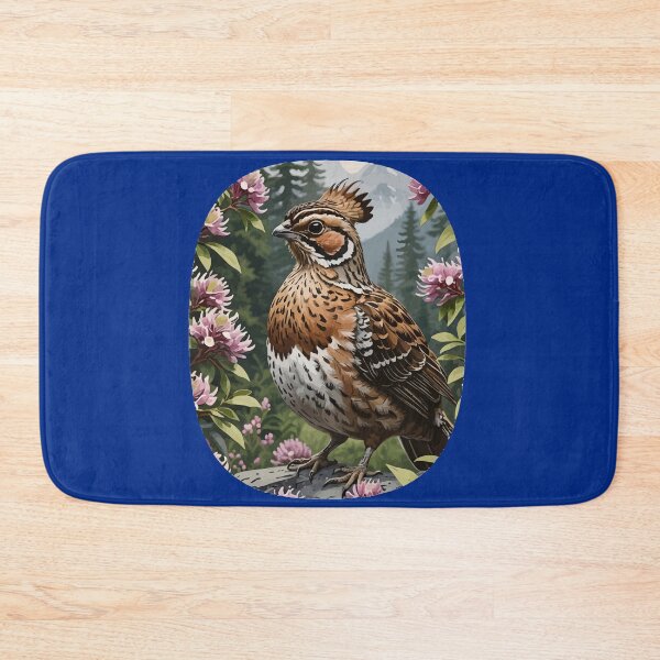 Item preview, Ruffed Grouse Surrounded By Mountain Laurel Flowers designed and sold by taiche.