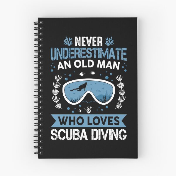 Item preview, Old man who loves Scuba Retro Scuba Diving Art designed and sold by Back2Collage.