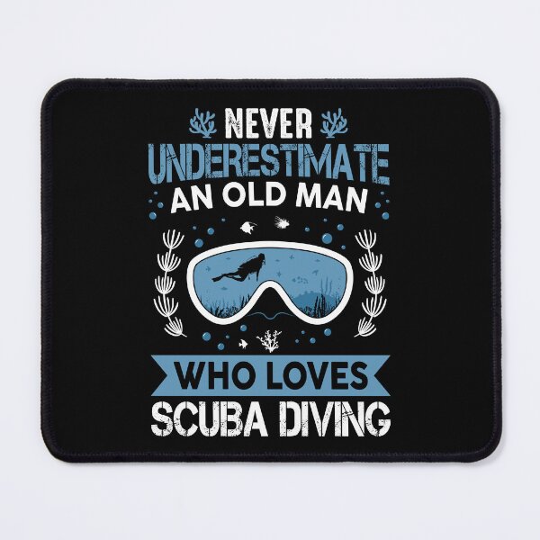 Item preview, Old man who loves Scuba Retro Scuba Diving Art designed and sold by Back2Collage.