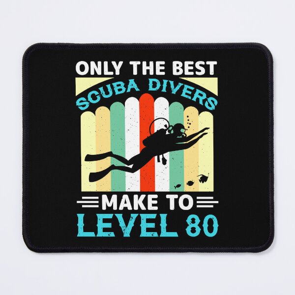 Item preview, Level 80 Scuba Divers Retro Scuba Diving Art designed and sold by Back2Collage.