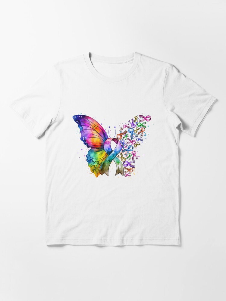Thumbnail 3 of 7, Essential T-Shirt, Anticancer butterfly ribbon designed and sold by starchim01.