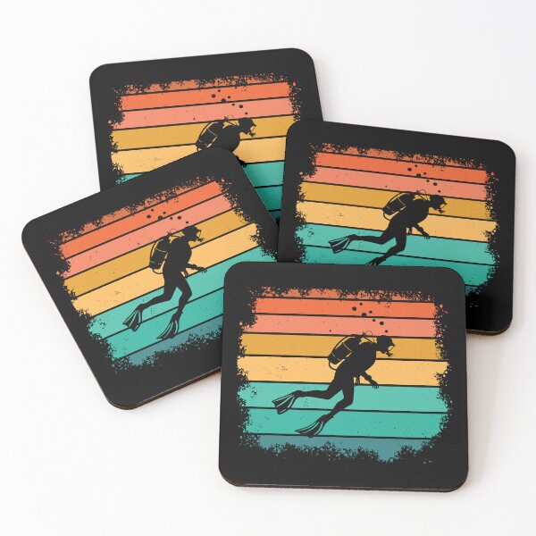 Item preview, Retro Scuba Diving Art designed and sold by Back2Collage.