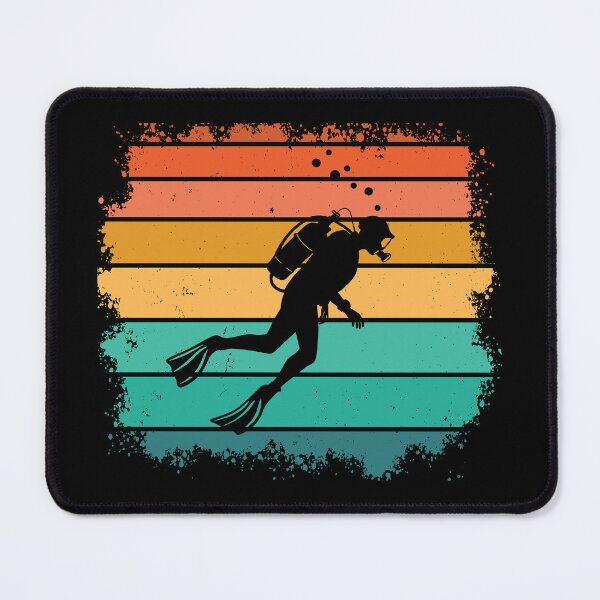 Item preview, Retro Scuba Diving Art designed and sold by Back2Collage.