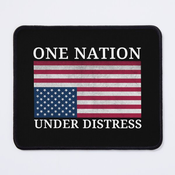 Item preview, One Nation Under Distress American Flag Upside Down - Anti Trump designed and sold by PixVib.