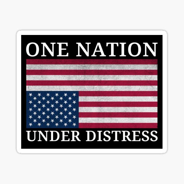Item preview, One Nation Under Distress American Flag Upside Down - Anti Trump designed and sold by PixVib.