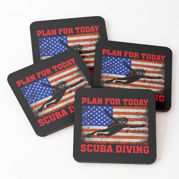 Item preview, Scuba Diving Plans Retro Scuba Diving Art designed and sold by Back2Collage.