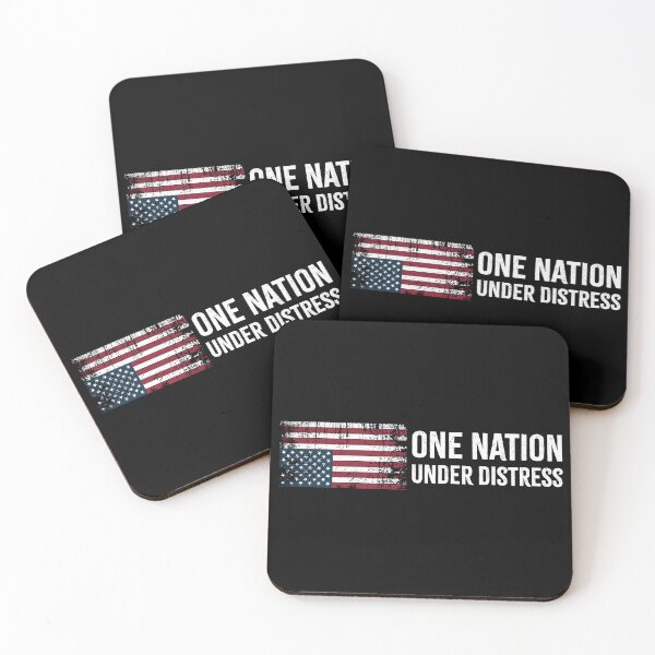 Item preview, One Nation Under Distress American Flag Upside Down - FDT Bumper designed and sold by PixVib.