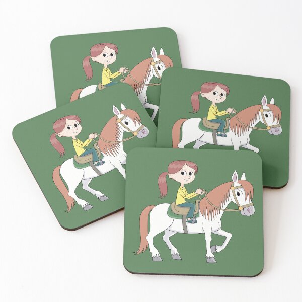 Item preview, girl with a tail in her hair is riding a pony horse2 designed and sold by duxpavlic.