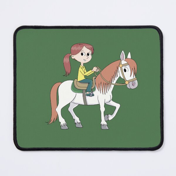 Item preview, girl with a tail in her hair is riding a pony horse2 designed and sold by duxpavlic.
