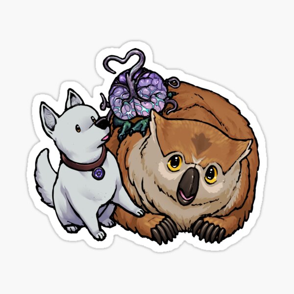 Owlbear Cub, Scratch, and Us Chibi Group Sticker