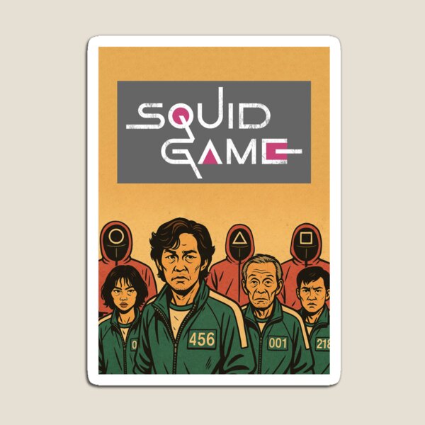 Aperçu de l'œuvre Squid Game, série Netflix, personnages créée et vendue par Mauswohn.