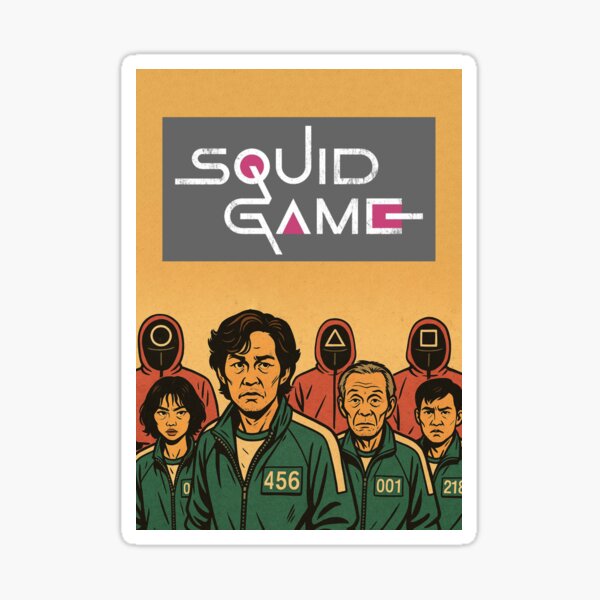 Artikel-Vorschau von Squid Game, Netflix Serie, Charaktere, designt und verkauft von Mauswohn.