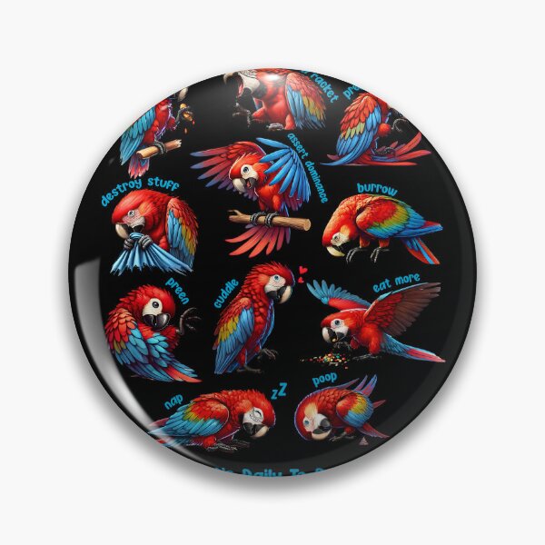 Item preview, Scarlet Macaw Daily To-Do List Parrot Lover Birding designed and sold by Kimberley King Art  King Art.