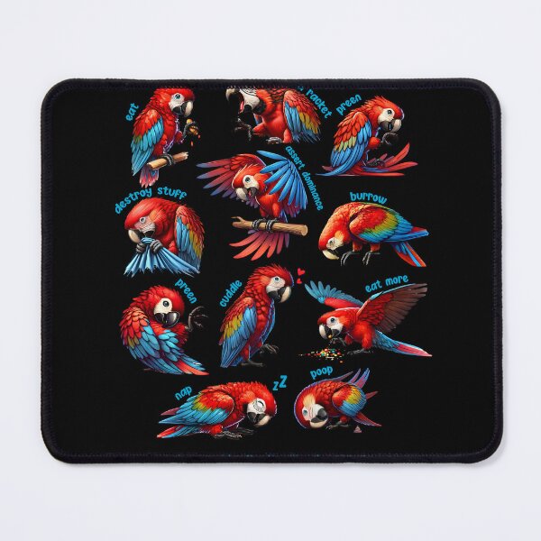Item preview, Scarlet Macaw Daily To-Do List Parrot Lover Birding designed and sold by Kimberley King Art King Art.