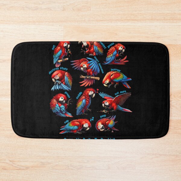 Item preview, Scarlet Macaw Daily To-Do List Parrot Lover Birding designed and sold by Kimberley King Art  King Art.