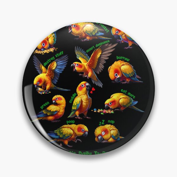 Item preview, Sun Conure Daily To-Do List Parrot Lover Birding designed and sold by Kimberley King Art  King Art.