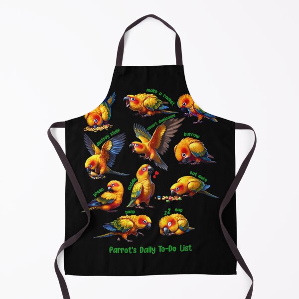 Item preview, Sun Conure Daily To-Do List Parrot Lover Birding designed and sold by Kimberley King Art  King Art.