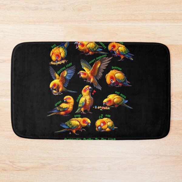 Item preview, Sun Conure Daily To-Do List Parrot Lover Birding designed and sold by Kimberley King Art  King Art.
