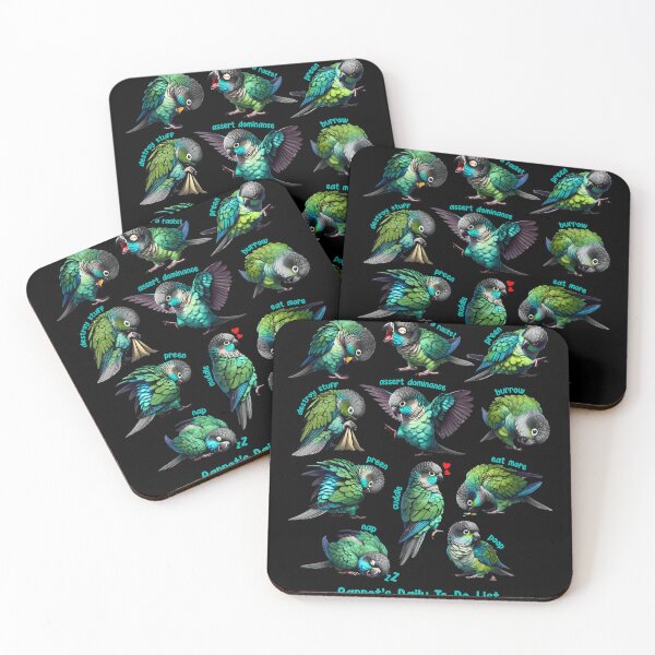 Item preview, Turquoise Green Cheeked Conure Daily To-Do List Parrot Lover Birding designed and sold by Kimberley King Art  King Art.
