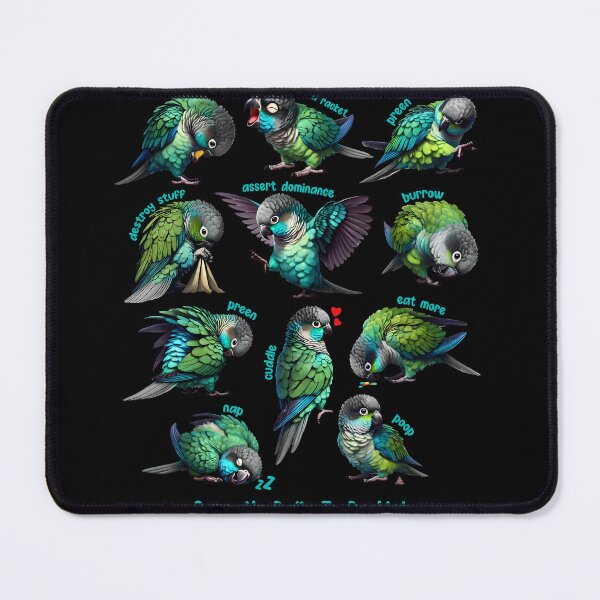 Item preview, Turquoise Green Cheeked Conure Daily To-Do List Parrot Lover Birding designed and sold by Kimberley King Art  King Art.