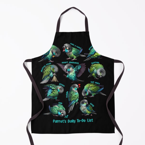 Item preview, Turquoise Green Cheeked Conure Daily To-Do List Parrot Lover Birding designed and sold by Kimberley King Art  King Art.