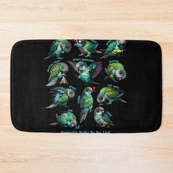 Item preview, Turquoise Green Cheeked Conure Daily To-Do List Parrot Lover Birding designed and sold by Kimberley King Art  King Art.