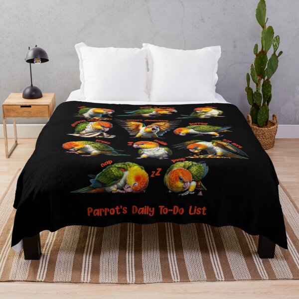 Item preview, White Bellied Caique Daily To-Do List Parrot Lover Birding designed and sold by Kimberley King Art  King Art.