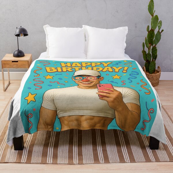 Item preview, Asian Muscleman Clown Birthday Selfie Celebration designed and sold by Aryabek.
