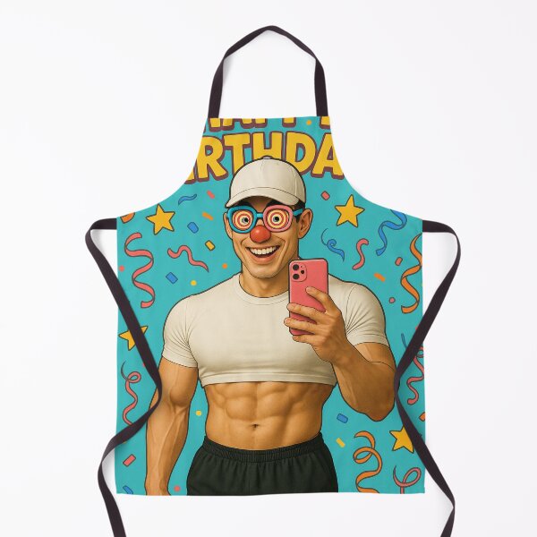Item preview, Asian Muscleman Clown Birthday Selfie Celebration designed and sold by Aryabek.