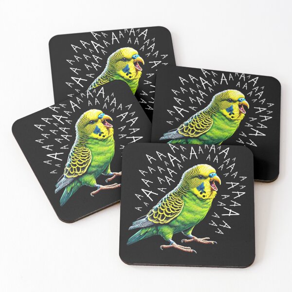 Item preview, Funny Screaming Budgerigar Parrot Parakeet Lover designed and sold by Kimberley King Art  King Art.