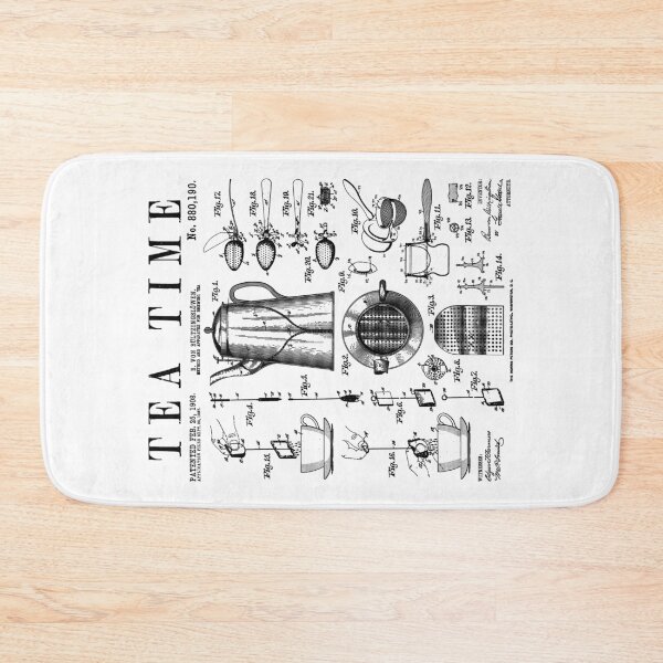 Item preview, Tea Lover Drinker Pot Cup Strainer Bag Vintage Patent Print designed and sold by GrandeDuc.